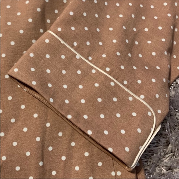 FRAME Polka Dot Smoking Jacket Robe - Picture 5 of 10